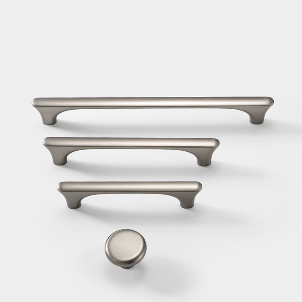 Comforsyco Arched Half Moon Cabinet Handles and Knobs, Zinc Alloy