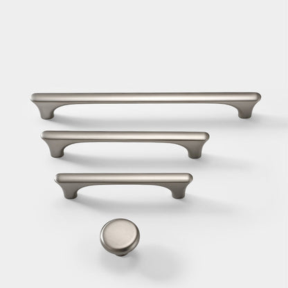 Comforsyco Arched Half Moon Cabinet Handles and Knobs, Zinc Alloy