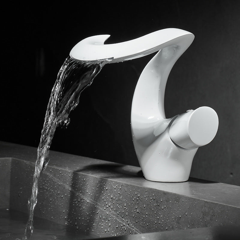 Aria Modern Single Handle Waterfall Bathroom Sink Faucet