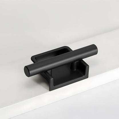 Comforsyco Art Deco Recessed Cabinet Pulls with Round Bar Handle