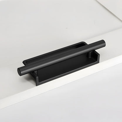 Comforsyco Art Deco Recessed Cabinet Pulls with Round Bar Handle