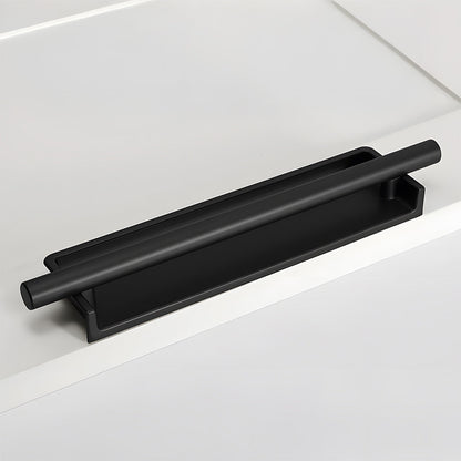 Comforsyco Art Deco Recessed Cabinet Pulls with Round Bar Handle