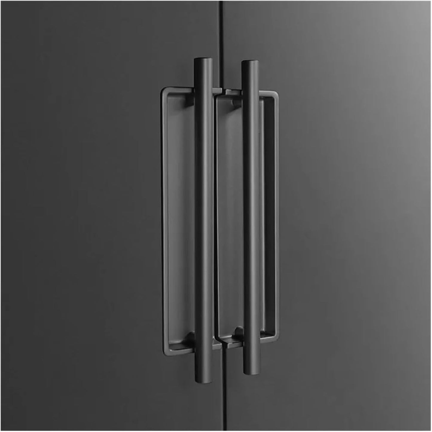 Comforsyco Art Deco Recessed Cabinet Pulls with Round Bar Handle