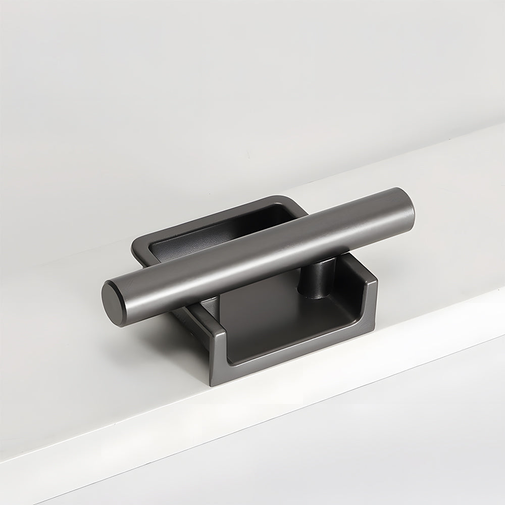 Comforsyco Art Deco Recessed Cabinet Pulls with Round Bar Handle