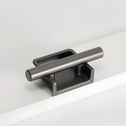 Comforsyco Art Deco Recessed Cabinet Pulls with Round Bar Handle