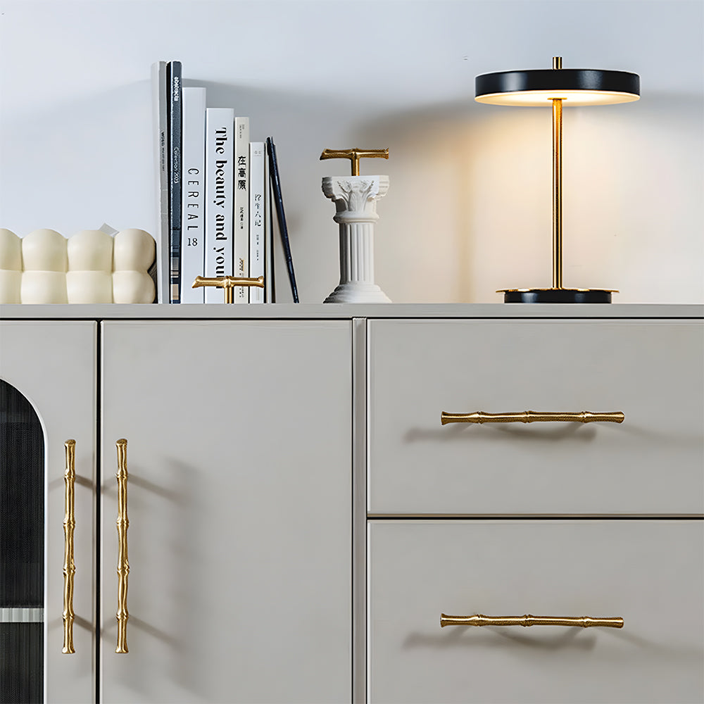 Comforsyco Bamboo Style Brass Cabinet Pulls and Knobs