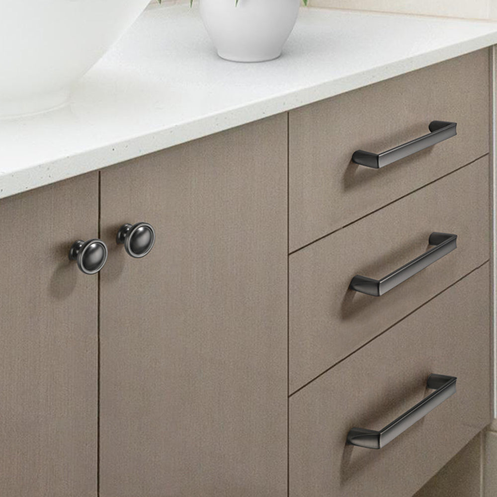 Comforsyco Beveled Zinc Alloy Cabinet Handles and Knobs for Kitchens