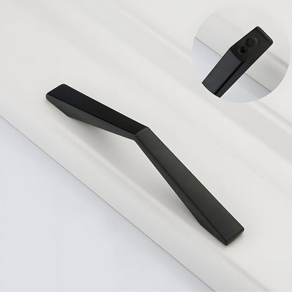 Comforsyco Black Angular Cabinet Handles for Wardrobes and Drawers