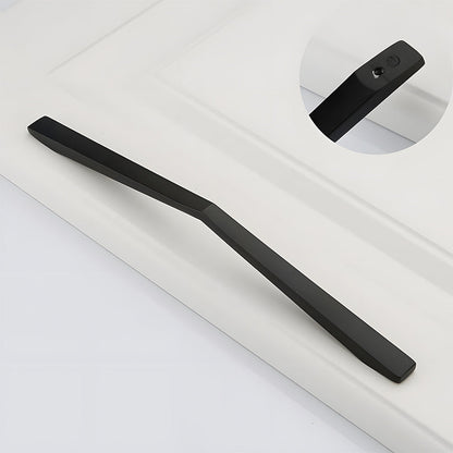 Comforsyco Black Angular Cabinet Handles for Wardrobes and Drawers