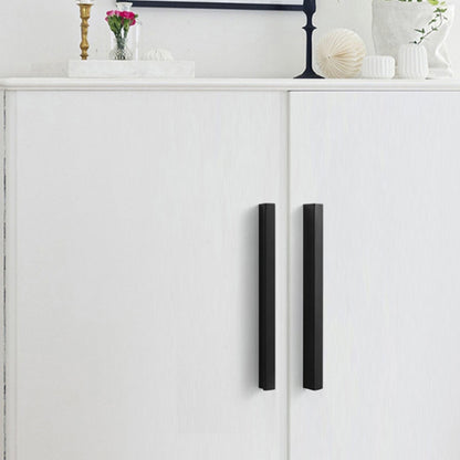Comforsyco Black Finger Edge Cabinet Pulls, Aluminum Alloy