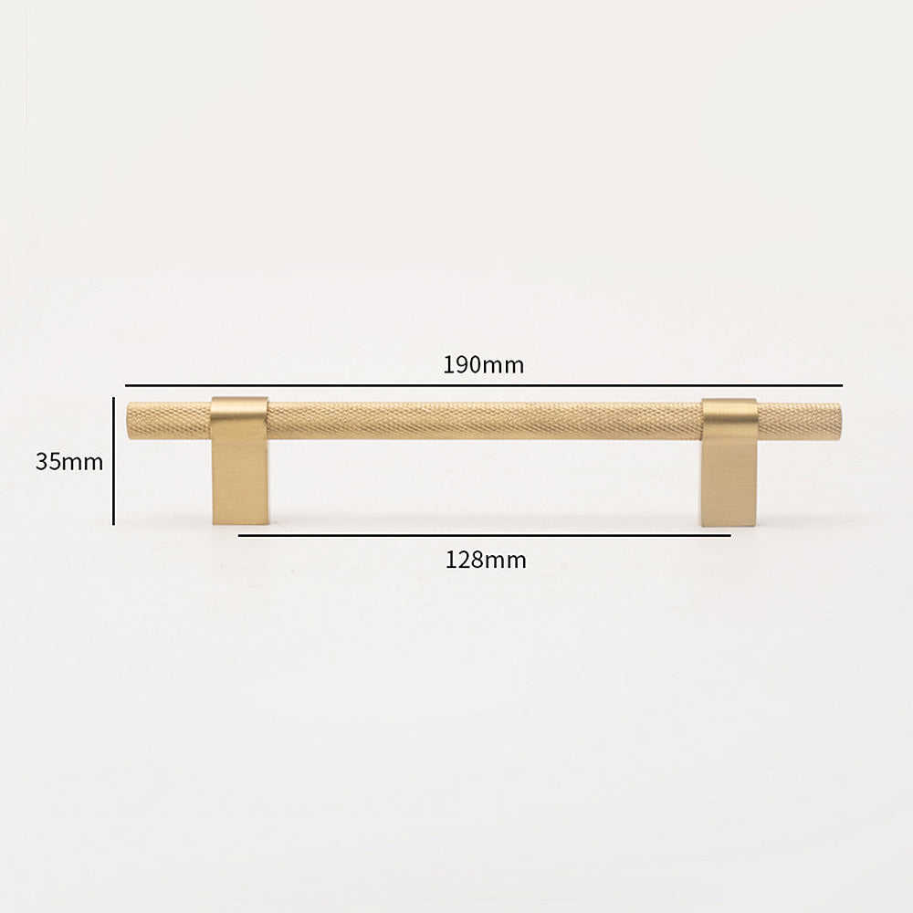 Comforsyco Black / Gold Knurled Round Bar Cabinet Pulls and Drawer Handles