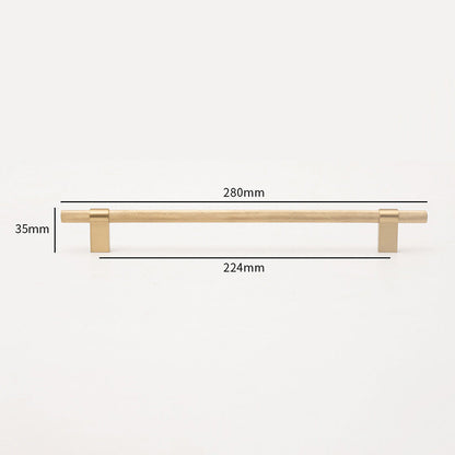 Comforsyco Black / Gold Knurled Round Bar Cabinet Pulls and Drawer Handles