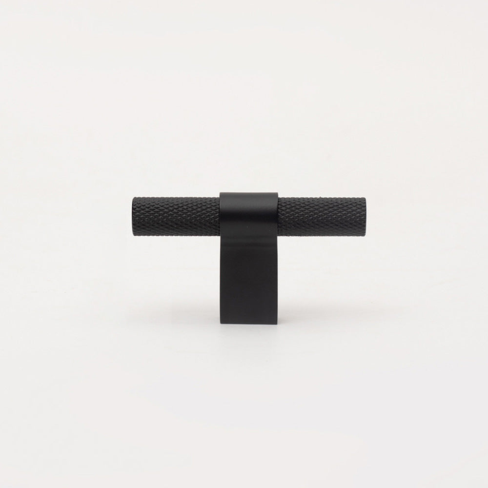 Comforsyco Black / Gold Knurled Round Bar Cabinet Pulls and Drawer Handles