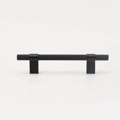 Comforsyco Black / Gold Knurled Round Bar Cabinet Pulls and Drawer Handles