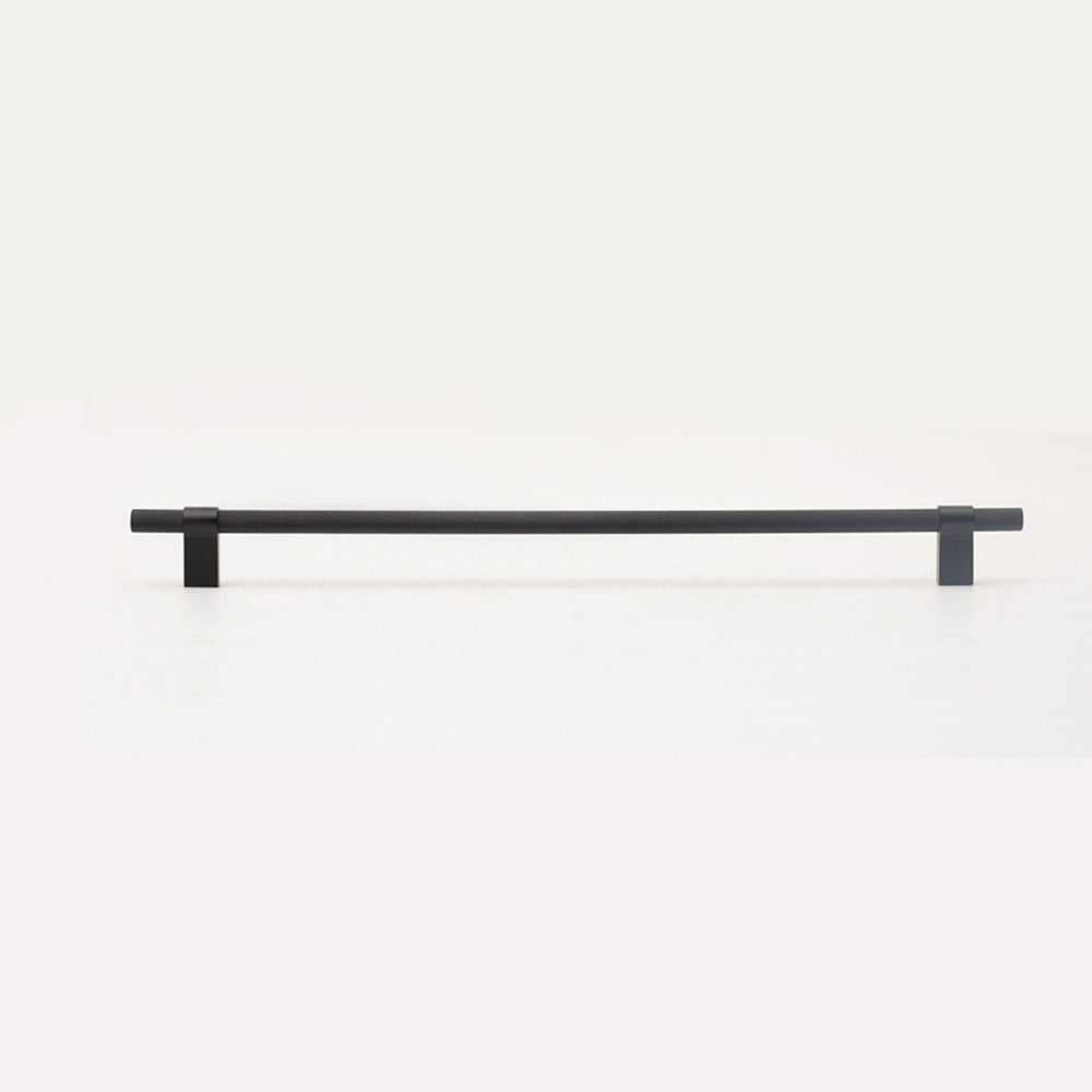 Comforsyco Black / Gold Knurled Round Bar Cabinet Pulls and Drawer Handles