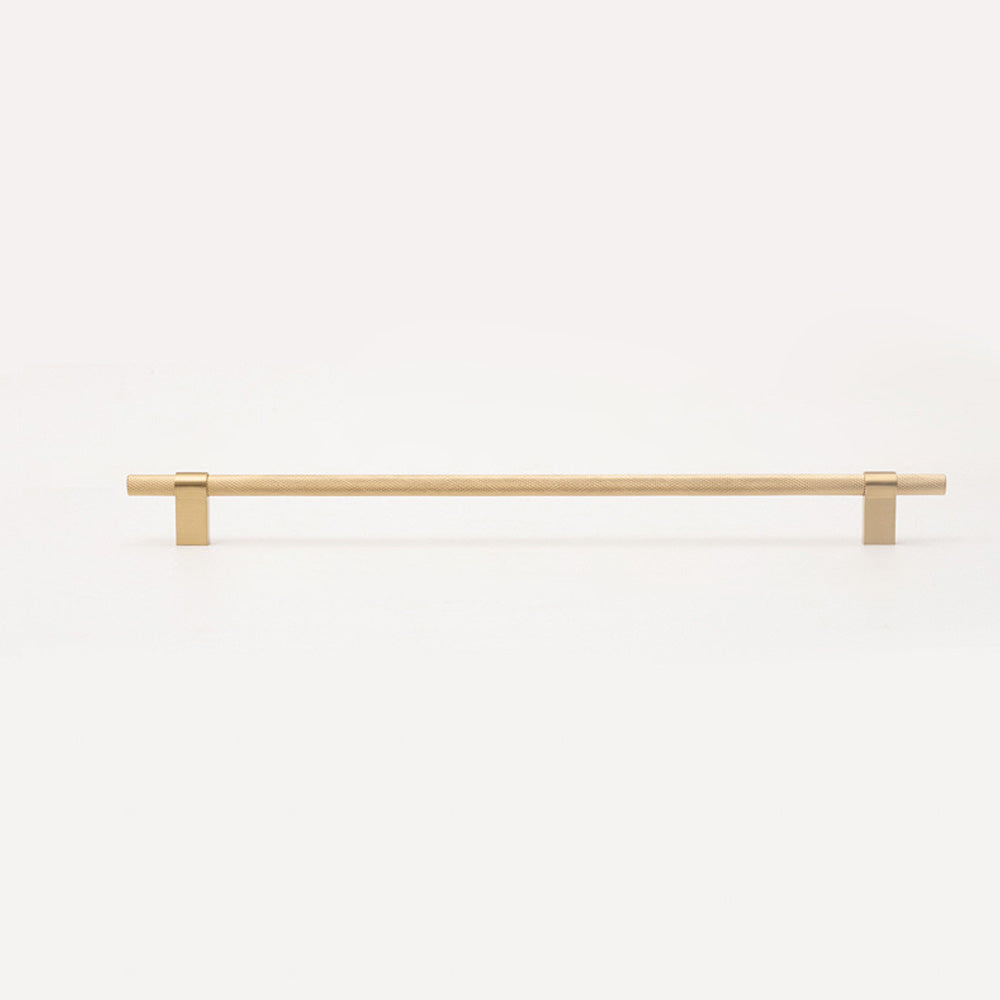 Comforsyco Black / Gold Knurled Round Bar Cabinet Pulls and Drawer Handles