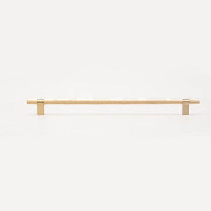 Comforsyco Black / Gold Knurled Round Bar Cabinet Pulls and Drawer Handles