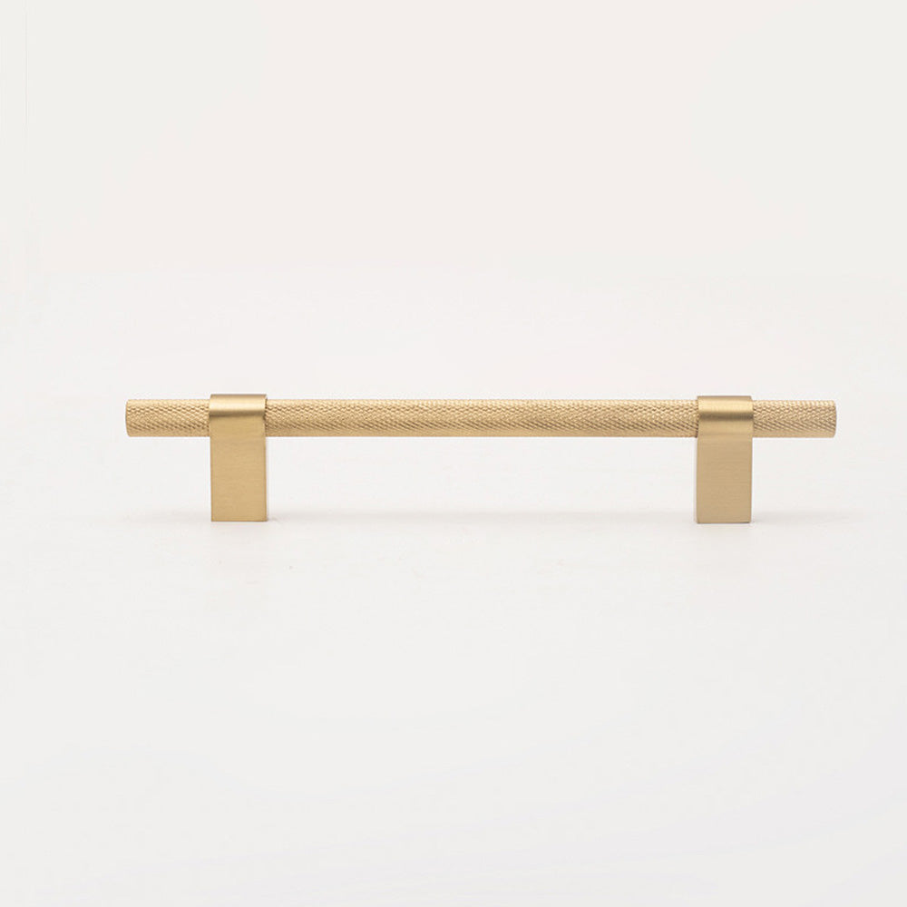 Comforsyco Black / Gold Knurled Round Bar Cabinet Pulls and Drawer Handles