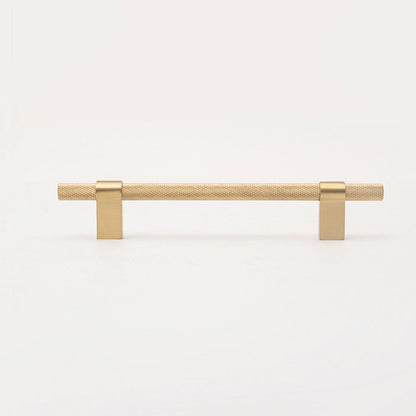 Comforsyco Black / Gold Knurled Round Bar Cabinet Pulls and Drawer Handles