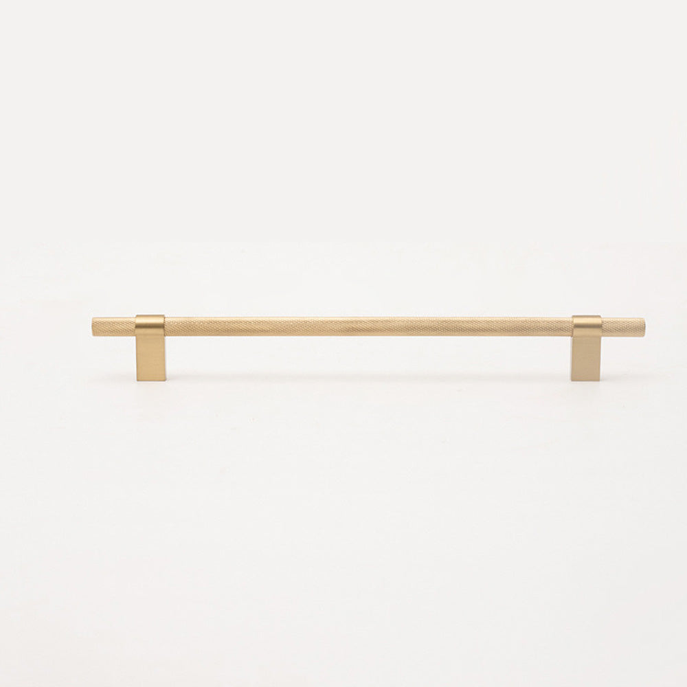 Comforsyco Black / Gold Knurled Round Bar Cabinet Pulls and Drawer Handles