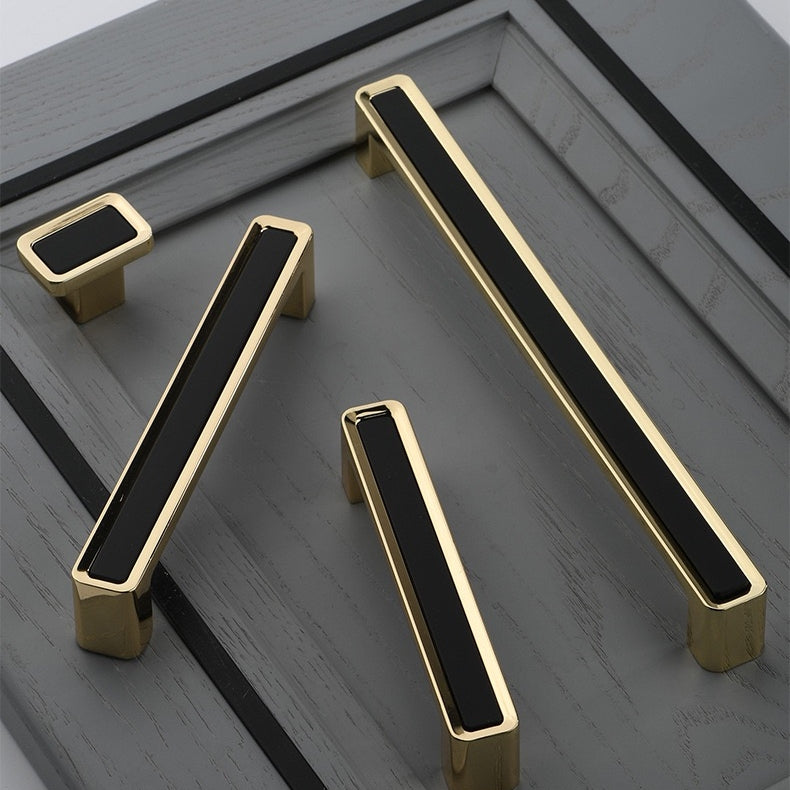 Comforsyco Black Gold Zinc Alloy Cabinet Pulls and Knobs