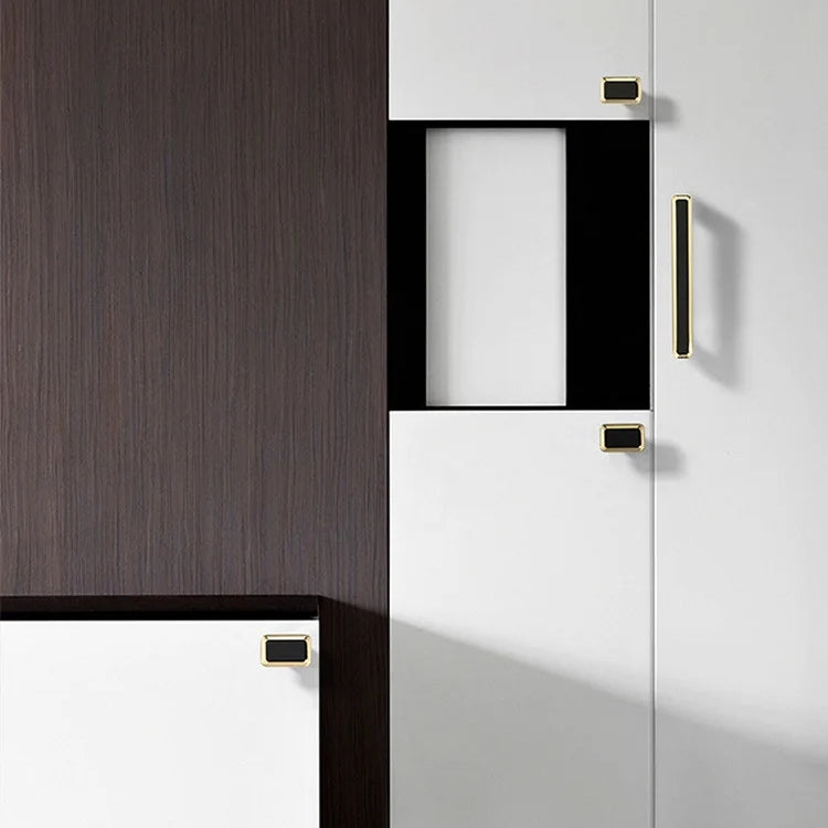 Comforsyco Black Gold Zinc Alloy Cabinet Pulls and Knobs