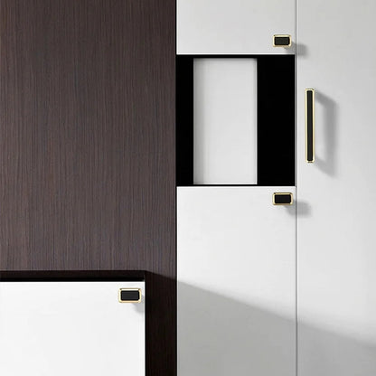 Comforsyco Black Gold Zinc Alloy Cabinet Pulls and Knobs