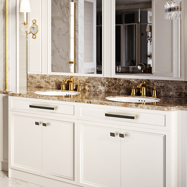 Comforsyco Black Gold Zinc Alloy Cabinet Pulls and Knobs