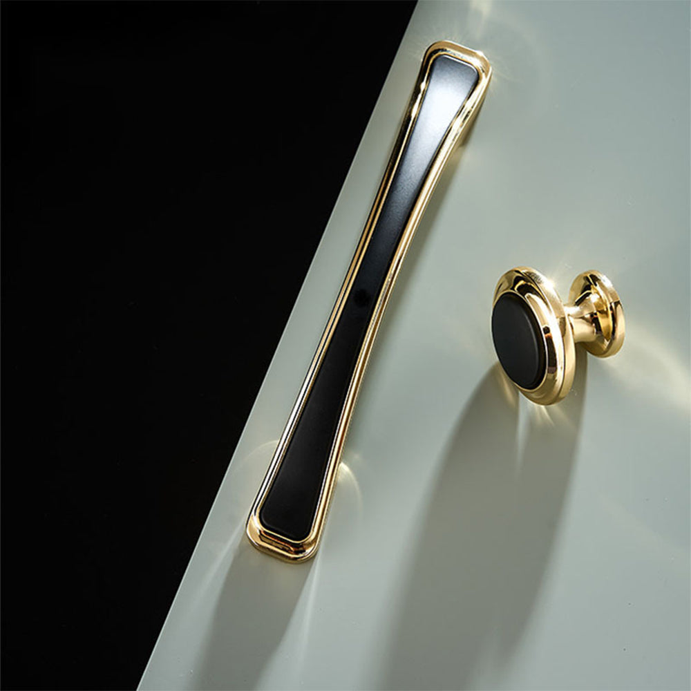 Comforsyco Black Gold Zinc Alloy Cabinet Pulls and Knobs