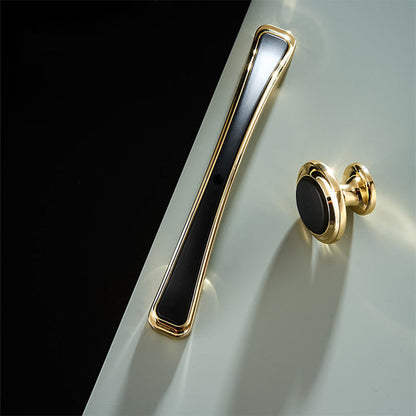 Comforsyco Black Gold Zinc Alloy Cabinet Pulls and Knobs