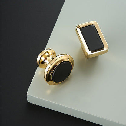 Comforsyco Black Gold Zinc Alloy Cabinet Pulls and Knobs