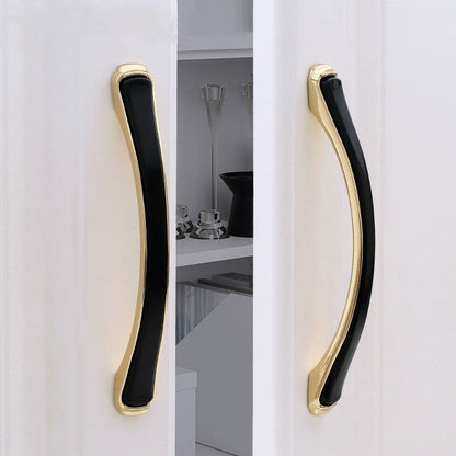 Comforsyco Black Gold Zinc Alloy Cabinet Pulls and Knobs