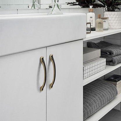 Comforsyco Black Gold Zinc Alloy Cabinet Pulls and Knobs
