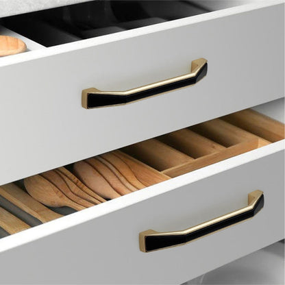 Comforsyco Black Gold Zinc Alloy Cabinet Pulls and Knobs