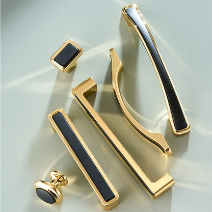 Comforsyco Black Gold Zinc Alloy Cabinet Pulls and Knobs