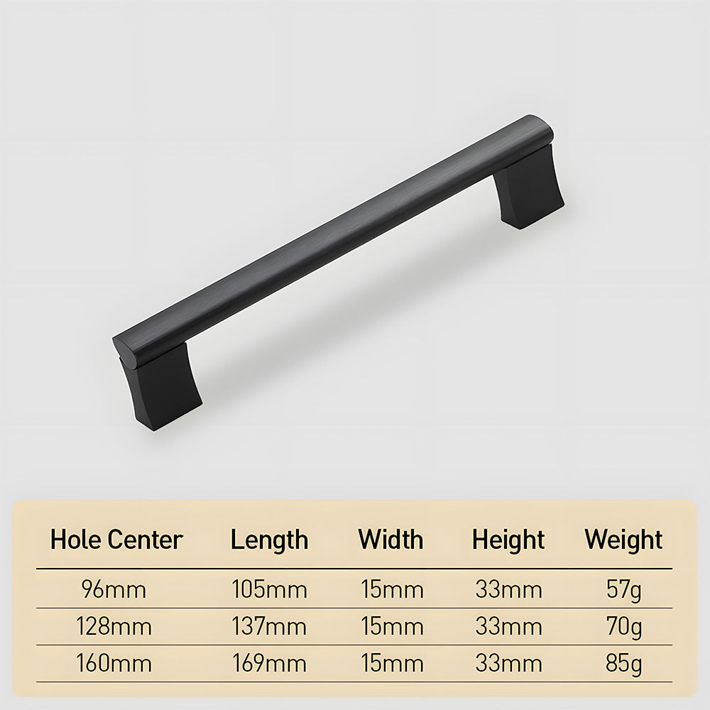 Comforsyco Black Round Bar Cabinet Pulls and Drawer Handles