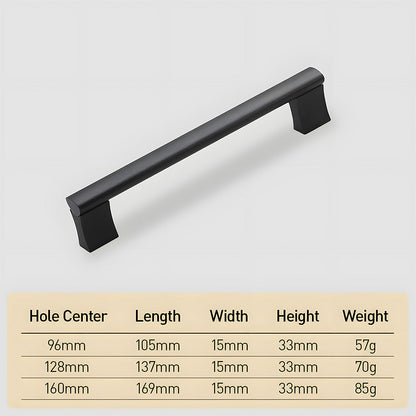 Comforsyco Black Round Bar Cabinet Pulls and Drawer Handles