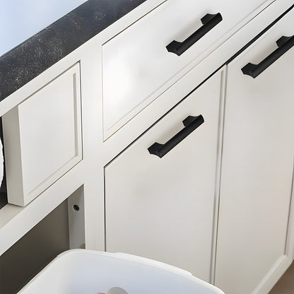 Comforsyco Black Round Bar Cabinet Pulls and Drawer Handles