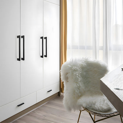 Comforsyco Black Round Bar Cabinet Pulls and Drawer Handles