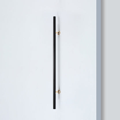 Comforsyco Black Round Bar Cabinet Pulls with Gold-Tone Posts