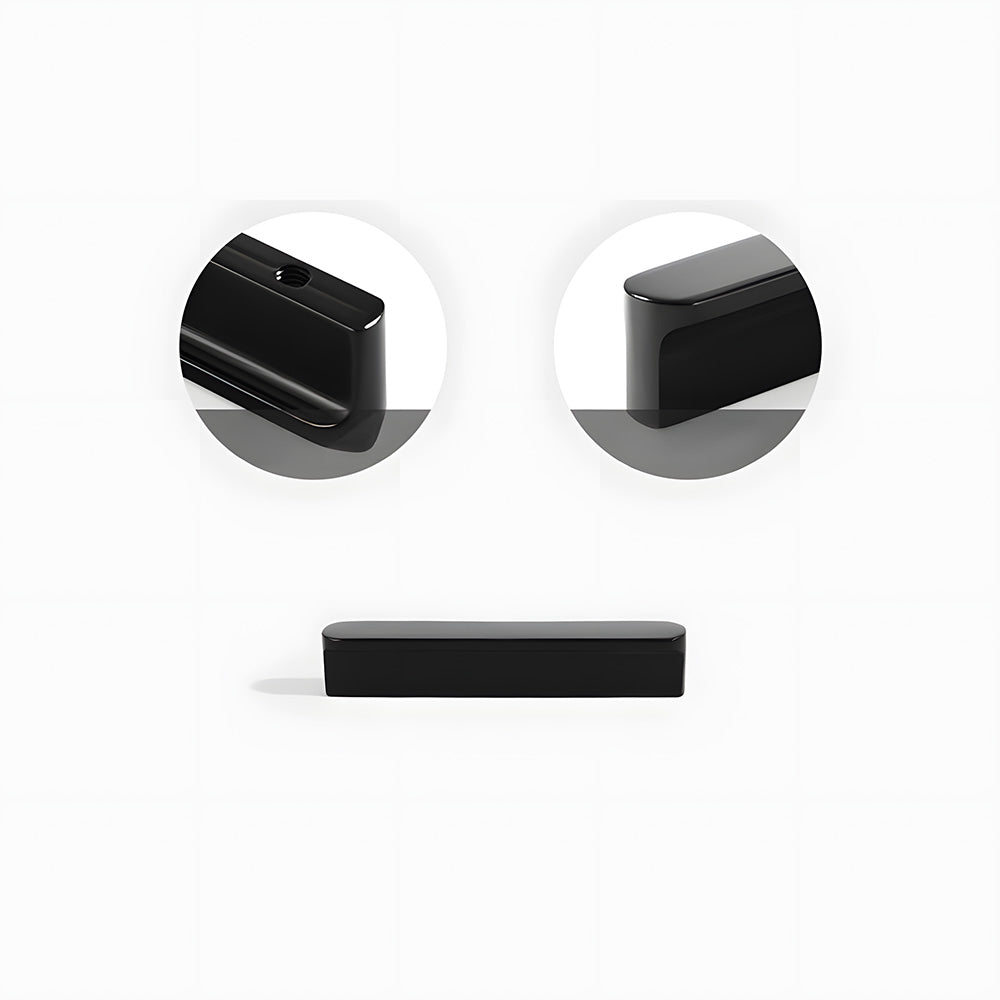 Comforsyco Black Square Bar Brass Cabinet Handles
