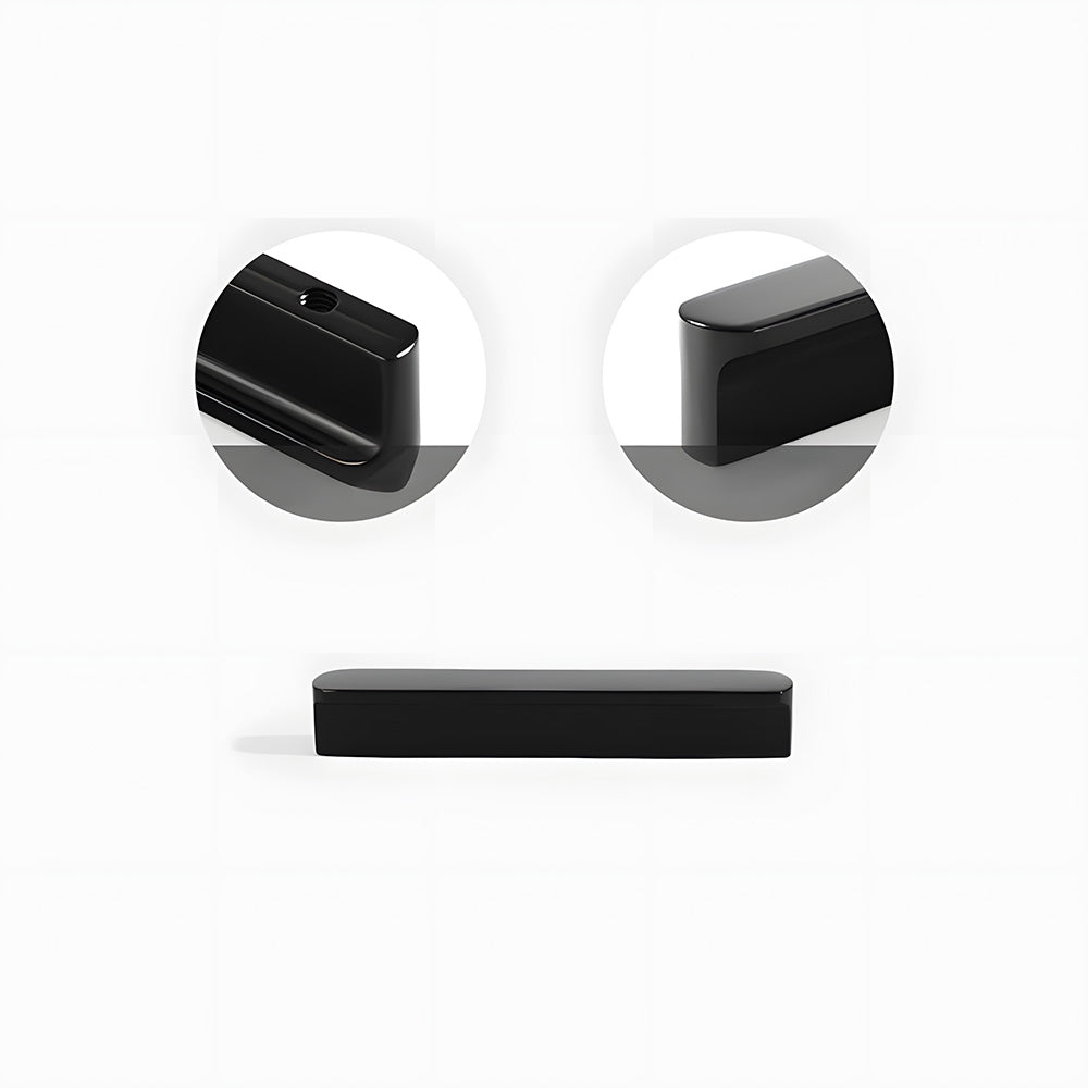 Comforsyco Black Square Bar Brass Cabinet Handles