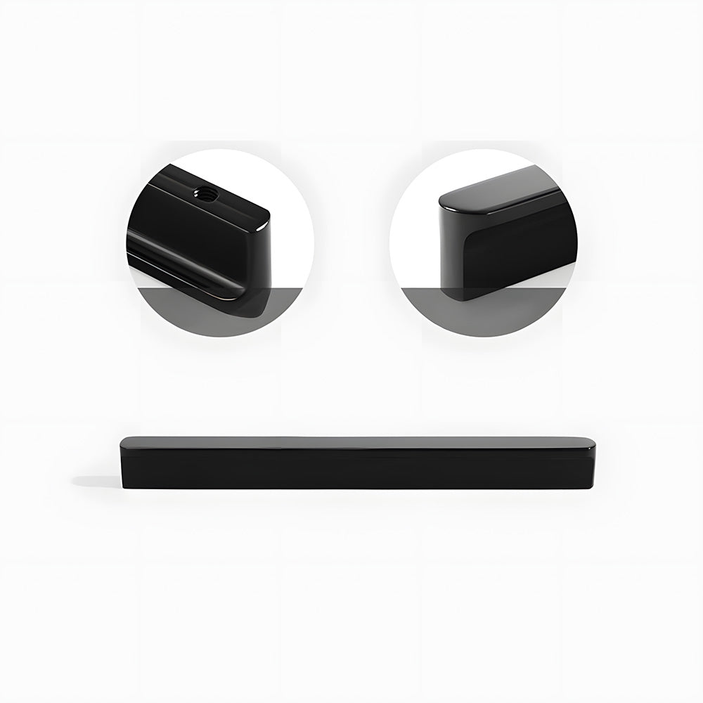 Comforsyco Black Square Bar Brass Cabinet Handles