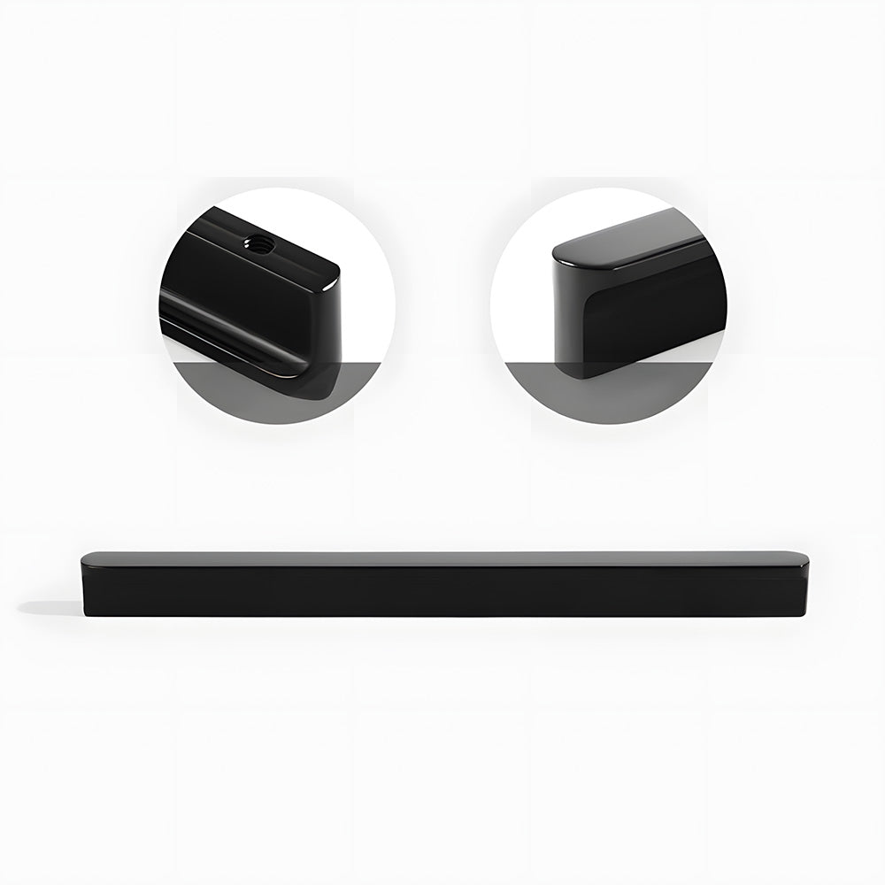 Comforsyco Black Square Bar Brass Cabinet Handles