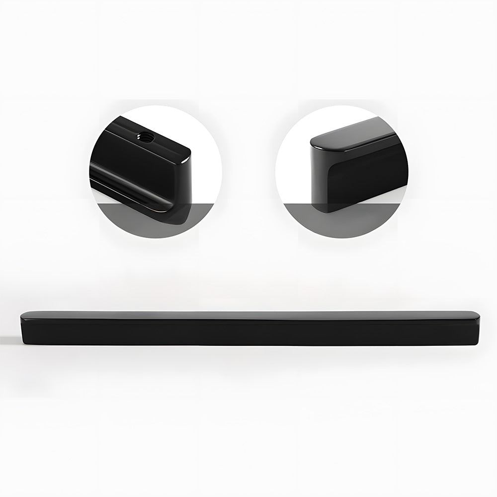 Comforsyco Black Square Bar Brass Cabinet Handles