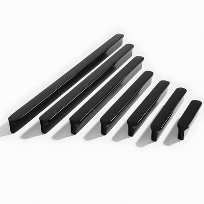 Comforsyco Black Square Bar Brass Cabinet Handles
