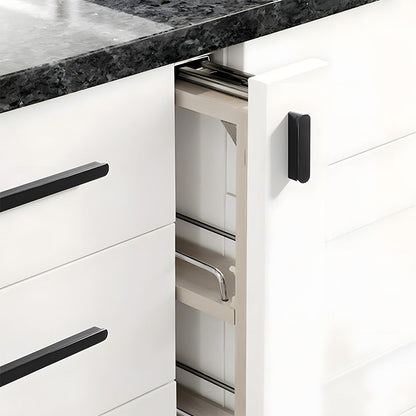 Comforsyco Black Square Bar Brass Cabinet Handles