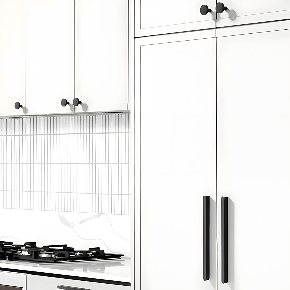 Comforsyco Black Square Bar Brass Cabinet Handles