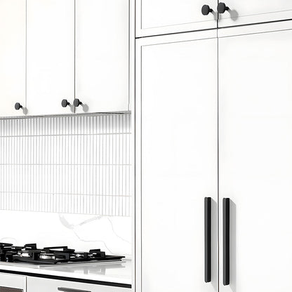 Comforsyco Black Square Bar Brass Cabinet Handles