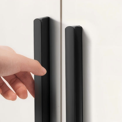 Comforsyco Black Square Bar Brass Cabinet Handles